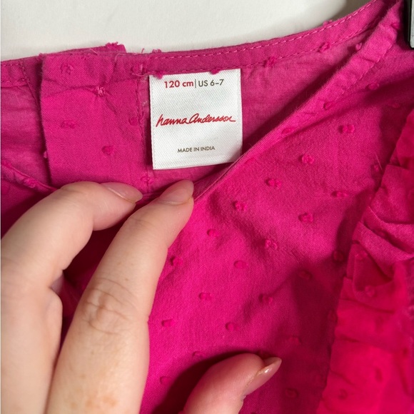 Hanna Andersson Pink Tunic Top size 6-7 Kids Girls - Picture 2 of 5